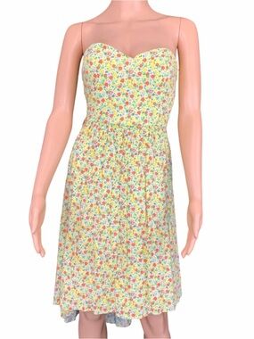 Forever 21 Strapless Floral Print Dress